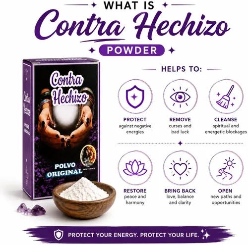 Vista 2 de Contra Hechizo, Contra Hechizo Polvo - Aleja Brujeria, Mal de ojo, Contra Envidia, Polvo Contra hechizo Against Evil eye