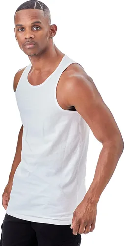 Vista 4 de Remera informal de jersey, sin mangas, lisa, básica (talles hasta 3XL, varios colores), para hombre.