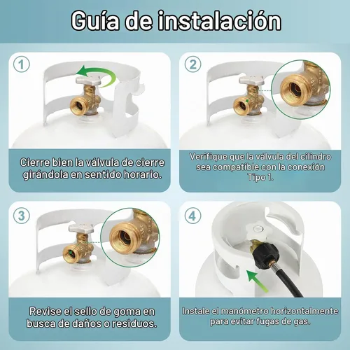 Vista 8 de SHINESTAR Paquete de 2 mangueras de propano RV de 15 pulgadas, NPT macho