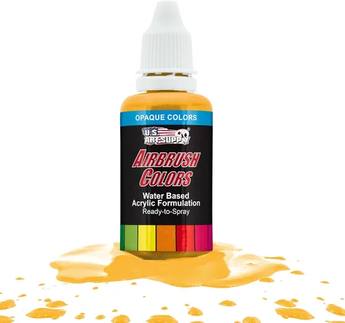 Vista 28 de U.S. Art Supply Pintura acrílica opaca para aerógrafo color azul aguamarina, botella de 1 onza, colores a base de agua no tóxicos de grado
