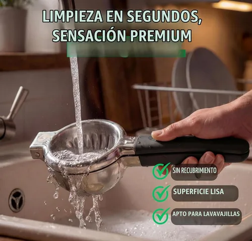 Vista 5 de Exprimidor de limón de mano de acero inoxidable, exprimidor de limón, exprimidor de lima con tamaño de tazón grande y asas antideslizantes