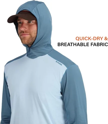 Vista 5 de Simms Bugstopper Solarflex 50+ UPF Camisa de pesca de manga larga con capucha y protector de insectos para hombre