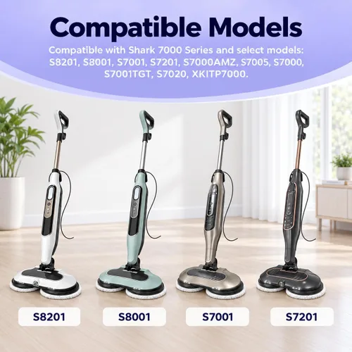 Vista 2 de 8-Pack S8201 Steam Mop Replacement Pads Compatible with Shark S8001