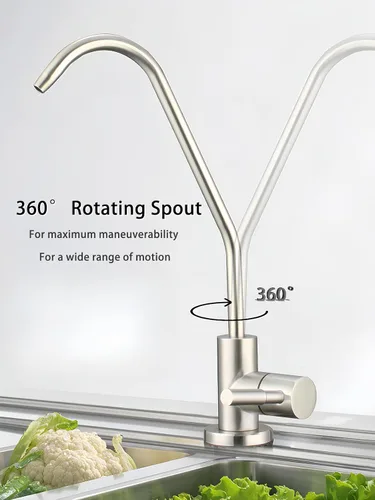 Vista 4 de Grifo de agua potable,Fácil de instalar Grifo RO de fregadero sin plomo,Grifos de filtro de agua para fregadero de barra de cocina,Grifos de ósmosis