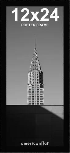 Vista 147 de Americanflat Portarretratos de 12 x 17 pulgadas con plexiglás pulido, marco de fotos color negro, marcos de fotos anchos hechos de madera