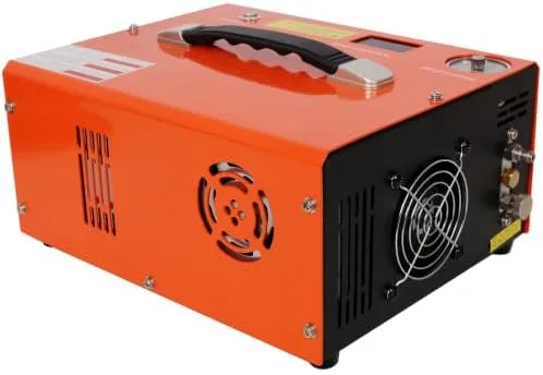 Vista 6 de 【LuckyNote】Compresor de aire PCP, compresor PCP portátil de 4500PSI con convertidor integrado, parada automática DC12V/AC120V bomba de compresor