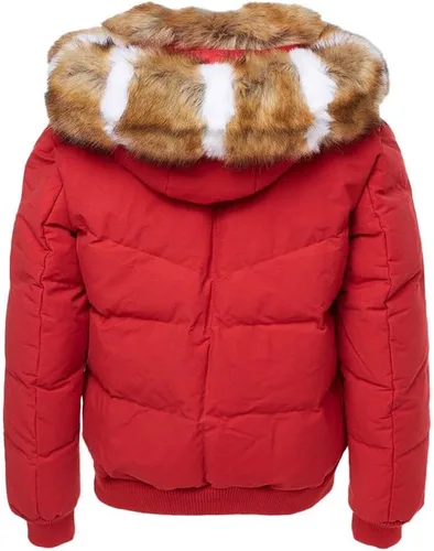 Vista 4 de Jordan Craig Hombre Hollis Bomber Chaqueta (Rojo)