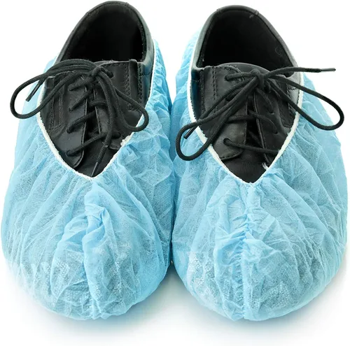 Vista 6 de Personal Touch - Fundas antideslizantes desechables para zapatos, color azul, 100 piezas/50 pares, talla L