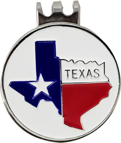 Vista 2 de DA VINCI Clip magnético para sombrero de golf con marcador de bola de golf de metal en relieve de 1 pulgada