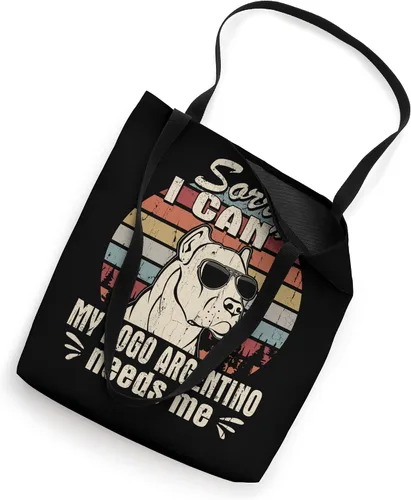 Vista 2 de My Dogo Argentino Needs Me Bolso tote vintage retro divertido de Navidad