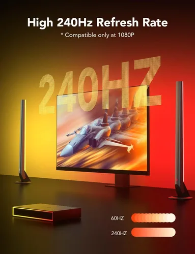 Vista 5 de Govee Kit de caja de sincronización de juegos AI, con barras de luz y luz trasera de monitor, caja de juegos HDMI 4K, tira de luz LED RGBIC