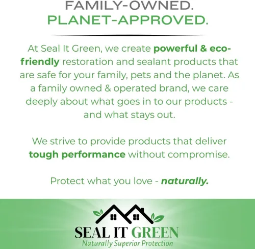 Vista 7 de Seal It Green Sellador de madera de bambú Sellador de madera prémium a base de plantas, no tóxico que ayuda a proteger todo tipo de madera de Nuez