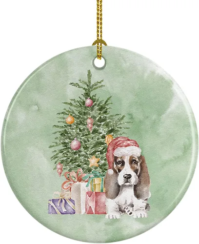 Vista 11 de Caroline's Treasures Bulldog, Bulldog inglés #2 y árbol de cerámica adorno colgante para árbol de Navidad, decoración colgante para el hogar