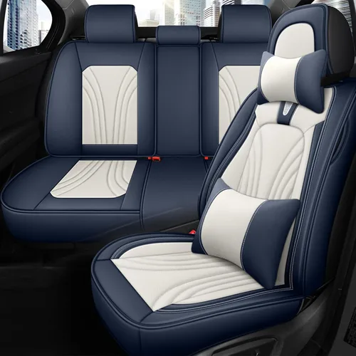 Vista 23 de Fundas de asiento de automóvil para Toyota Matrix 2003-2013, impermeables, de piel sintética, compatibles con bolsas de aire, fundas protectoras