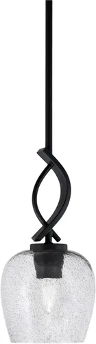 Vista 119 de Toltec Lighting Cavella Stem Colgado Mini colgante, acabado grafito, vidrio de muselina blanca de 4 pulgadas