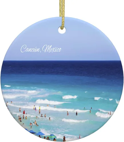 Vista 22 de Abruzzo - Adorno de cerámica de 3 pulgadas impreso de doble cara para Navidad, recuerdo de viaje por la ciudad, adornos colgantes redondos, regalos