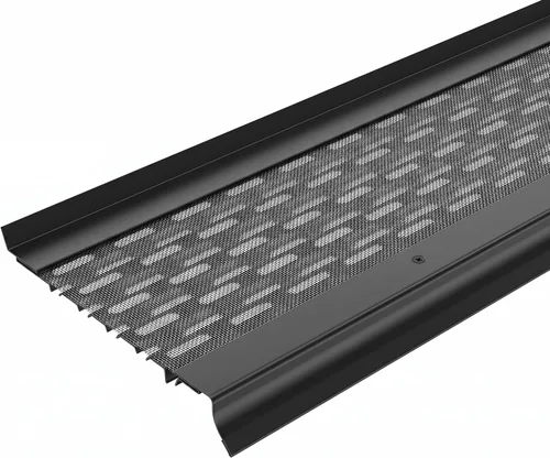 Vista 22 de Micromesh 5 pulgadas Gutter Guards Leaf Protection, 1 Pies Paquete de muestra Bronce oscuro, Malla de acero inoxidable, Cubiertas de canalón
