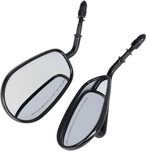 Vista 5 de Espejos retrovisores negros de lágrima de 0.315 pulgadas para Harley Davidson Sportster XL883 1200 1982-2025, Road King Road Glide Street Glide Tri