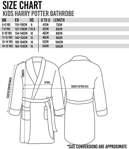 Vista 7 de Harry Potter Albornoz Niños Rojo O Azul Opciones Pijama Bata