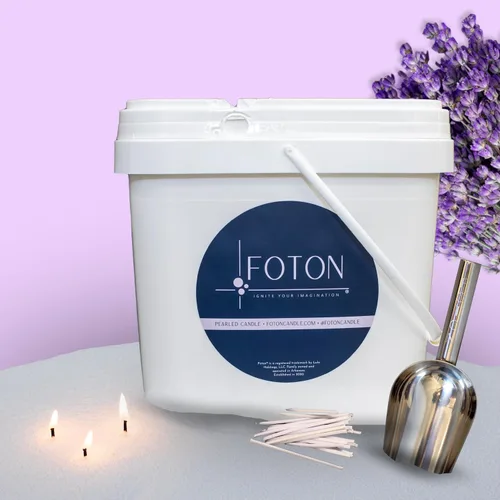 Vista 15 de Foton Vela Perlada 18 Oz - Velas de Cera en Polvo de Sidra Nevada, No Tóxicas, Lujo, Duraderas hasta 120 Horas - Vela Perlada de Arena Recargable
