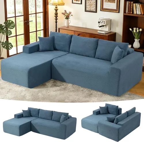 Vista 13 de Sofá modular Cloud 2026 de 108 pulgadas, sofá modular con asiento profundo, sofá modular con diván en forma de L, sofás modernos para sala de estar