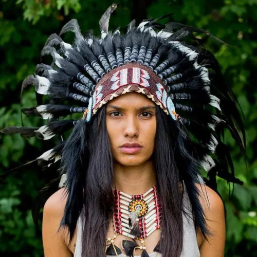 Vista 9 de Novum Crafts Tocado de plumas Inspirado en indios nativos americanos Elige