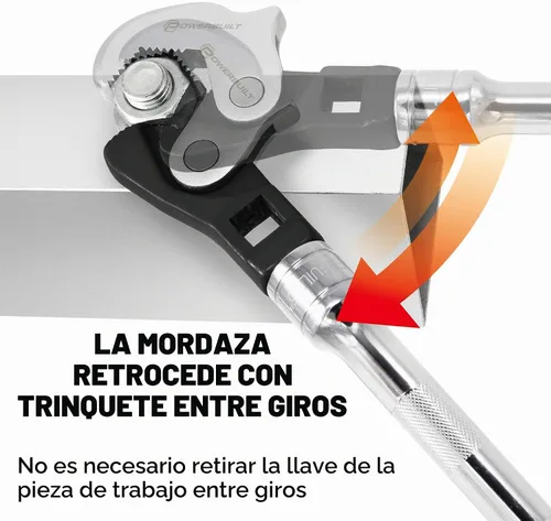 Vista 5 de Powerbuilt Juego de llaves para patas de gallo con resorte de 2 piezas, ajustable, tamaño automático, universal, autoajustable, agarre eléctrico