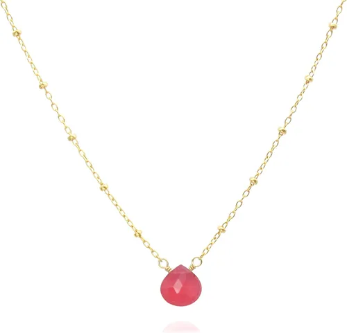 Vista 19 de Collar con colgante de piedra natal con piedra preciosa genuina, relleno de oro de 14 quilates, 18 pulgadas