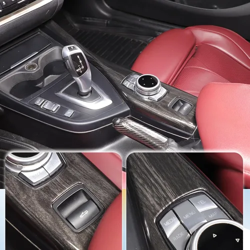 Vista 6 de Cubierta del panel de botones multimedia para consola central de automóvil, compatible con BMW Serie 1, 2, F20, F21, F22, cubierta del panel