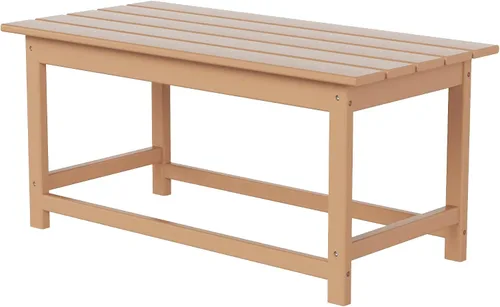 Vista 10 de HDPE Laguna Outdoor Poly Adirondack Mesa de centro color marrón oscuro
