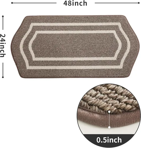 Vista 2 de COSY HOMEER Tapetes largos de cocina para el frente del fregadero, alfombras y tapetes de cocina súper absorbentes, 24 x 48 pulgadas, tapete