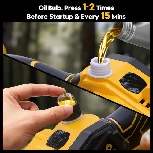 Vista 6 de Mini motosierra inalámbrica para batería Dewalt de 20 V MAX (solo herramienta), motosierra 2 en 1 de 8 y 6 pulgadas sin escobillas con motosierra