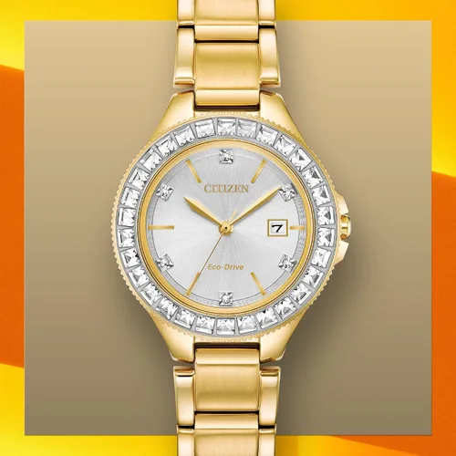 Vista 4 de Citizen Ladies' Silhouette Crystal Eco-Drive Watch, 3-Hand Date, Stainless Steel