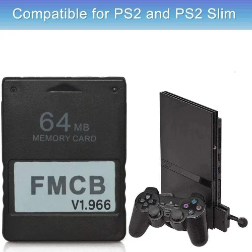 Vista 2 de PS2 Memory Card FMCB 64MB for PlayStation 2 PS2,Just Plug and Play, Free Mcboot Your PS2