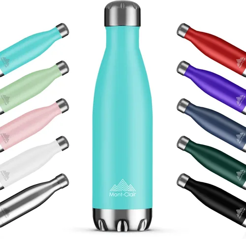 Vista 10 de Mont-Clair H2O - Botella de agua de acero inoxidable aislada al vacío, sin BPA, botella de bebidas frías 12 horas y calientes las 24 horas, metal