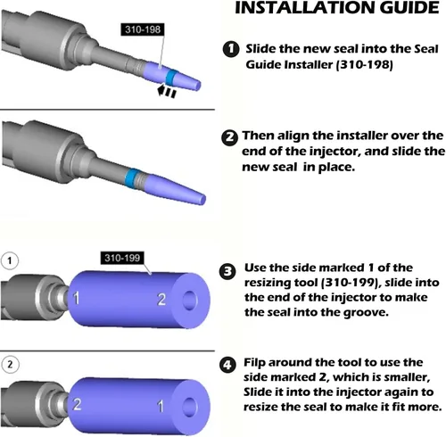 Vista 6 de Las herramientas de instalación del sello del inyector de combustible se adaptan a los motores de gasolina Land Rover Jaguar 3.0L y 5.0L, reemplazar