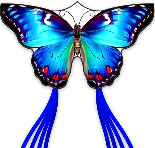 Vista 13 de SGftre Cometa de mariposa para niños y niñas, fácil de volar, juguete perfecto para niños y adultos, ideal para diversión en la playa y actividades