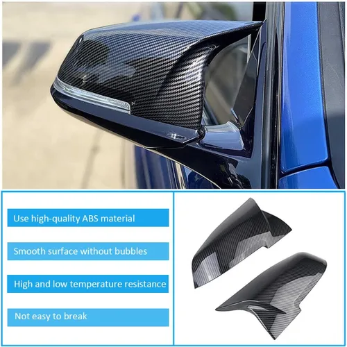 Vista 4 de Cubiertas de espejo de puerta, tapas de repuesto para espejo retrovisor compatible con BMW F20 F22 F23 F30 F31 F32 F33 F36 F87 M2 X1 E84