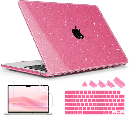 Vista 11 de Funda rígida de plástico compatible con MacBook Air de 15 pulgadas M3 A3114 M2 A2941 Releae 2024 2023, funda rígida de plástico con cubierta