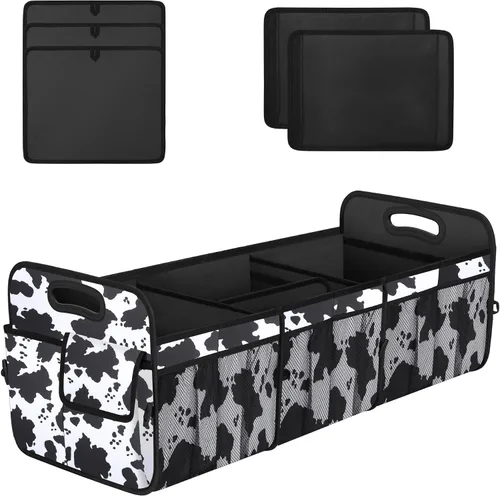 Vista 28 de Femuar Organizador de maletero de automóvil, organizador de almacenamiento de automóvil con gran capacidad, impermeable, plegable, organizador