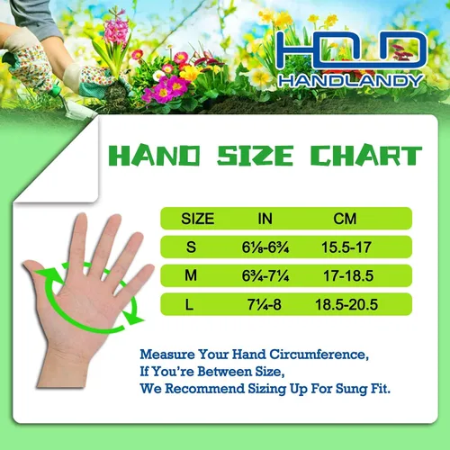 Vista 9 de HANDLANDY Paquete - 2 pares: guantes largos de jardinería para poda de rosas, guantes de trabajo de patio resistentes para mujer, color beige