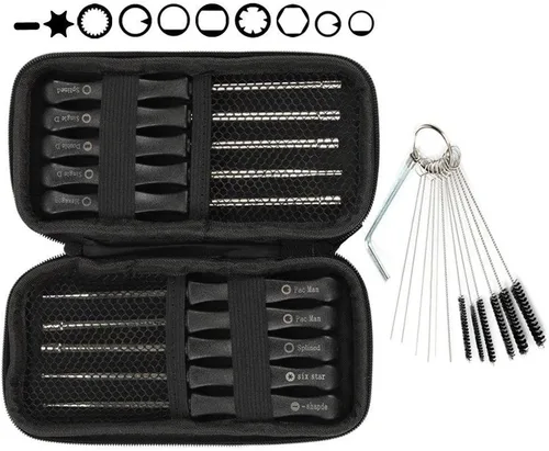 Vista 3 de Paquete de 10 herramientas de ajuste de carburador + funda de transporte + bolsa de limpieza para motores pequeños de 2 ciclos comunes ECHO STIHL