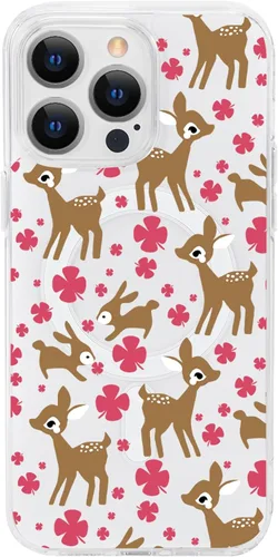 Vista 42 de Funda magnética de flores para iPhone 15 [compatible con MagSafe] Bonito patrón floral transparente a prueba de golpes