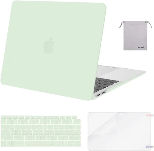 Vista 28 de MOSISO - Funda rígida y de plástico compatible con MacBook Air de 13 pulgadas versión 2022, 2021-2018, A2337 M1 A2179 A1932; con cubierta