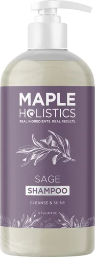 Vista 13 de Champú Sage anticaspa con argán, jojoba y spikenard orgánico, 100% natural, sin sulfatos, tratamiento para hombres y mujeres, fórmula antiséptica