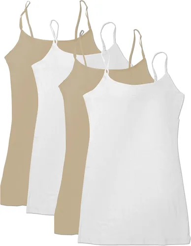 Vista 6 de Active - Paquete de 4 camisetas sin mangas, básicas, para mujer