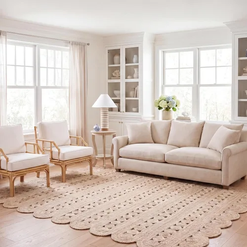 Vista 15 de SAFAVIEH Natural Fiber Collection - Alfombra decorativa de 2 pies 3 pulgadas x 4 pies, marfil, hecha a mano de yute trenzado trenzado, ideal