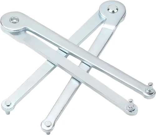 Vista 5 de Llave de amoladora angular ajustable universal, herramienta de tuerca de Plateado