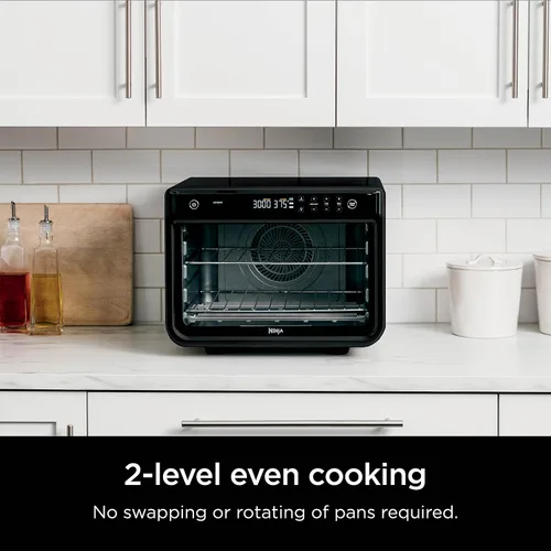 Vista 6 de Ninja DT202BK Foodi 8 en 1 XL Pro - Horno de convección de encimera, horno tostador digital, 1800 vatios, negro, 12 pulgadas (renovado)