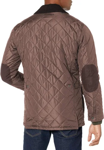 Vista 2 de Cole Haan Chaqueta acolchada de nailon para hombre con detalles de pana